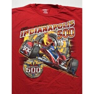 Indianapolis 500 Indy 2014 98th Running Red Shirt Race Racing Reebok Adult L